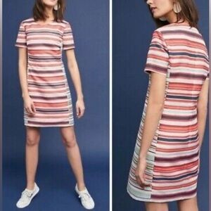 ANTHROPOLOGIE Hutch Striped Short sleeve dress S NWT